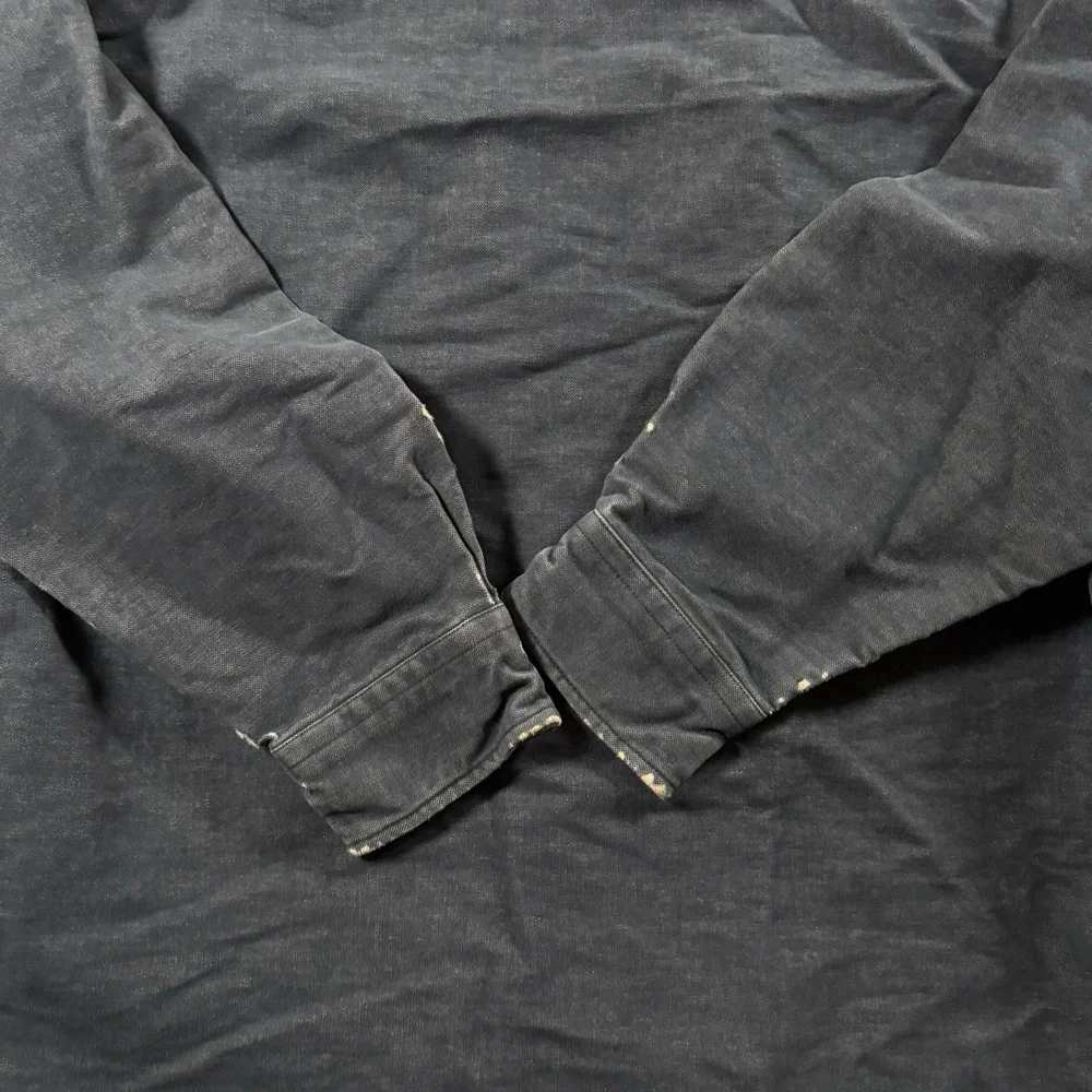 Vtg LL Bean Blanket Lined Chamois Shirt Jacket Aztec Southwestern Blue Mens S